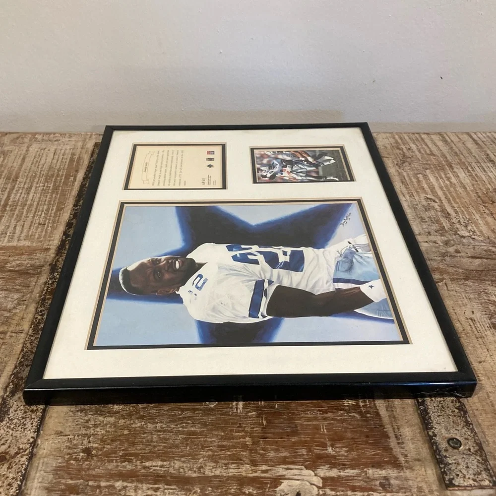 1996 Emmitt Smith Dallas Cowboys Framed Collectible Wall Art Football Plaque